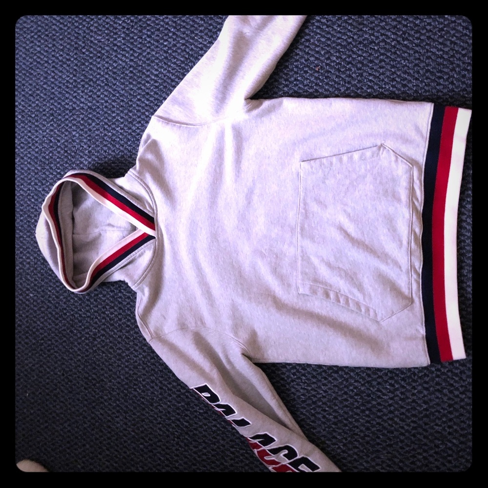 PALACE Split Handle Hoodie Grey Marl.